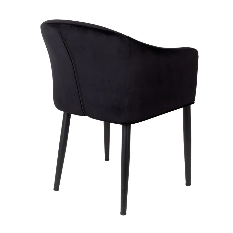 CATELYN Fauteuil de table design en velours