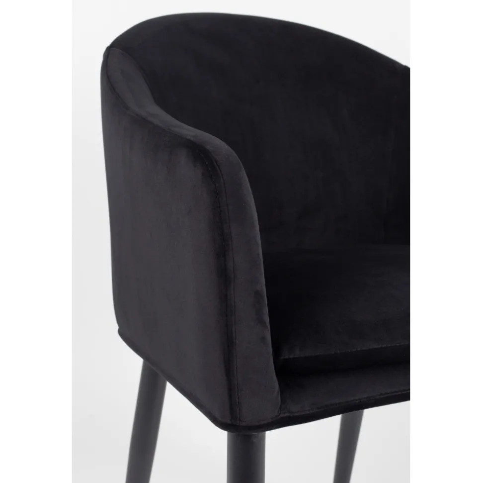 CATELYN Fauteuil de table design en velours