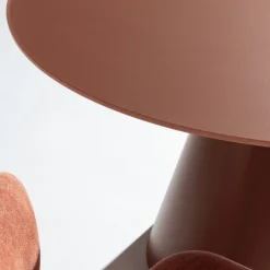 CELESTE Table à manger 4 personnes ronde en verre trempé et métal ø120cm