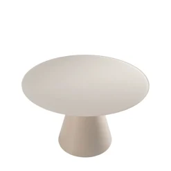 CELESTE Table à manger 4 personnes ronde en verre trempé et métal ø120cm