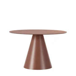 CELESTE Table à manger 4 personnes ronde en verre trempé et métal ø120cm