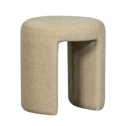 CHARLIE Pouf rond en tissu ø45cm