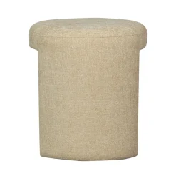 CHARLIE Pouf rond en tissu ø45cm