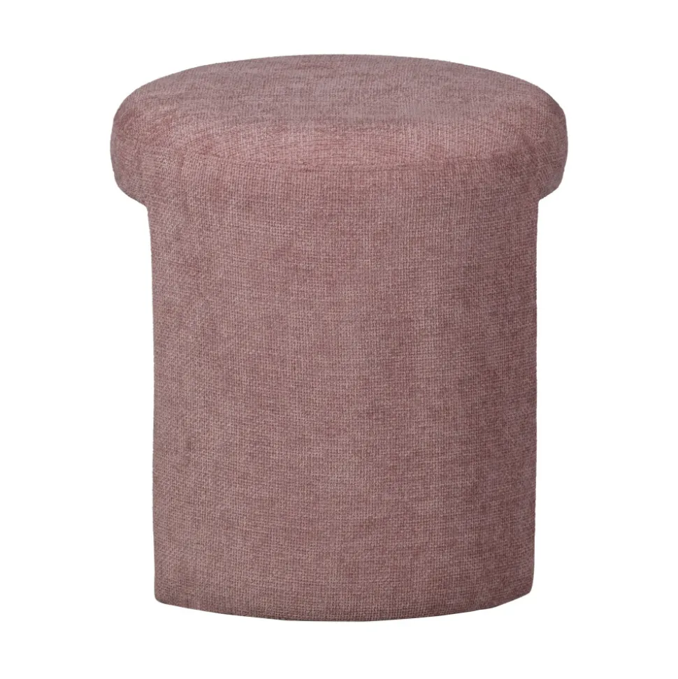 CHARLIE Pouf rond en tissu ø45cm