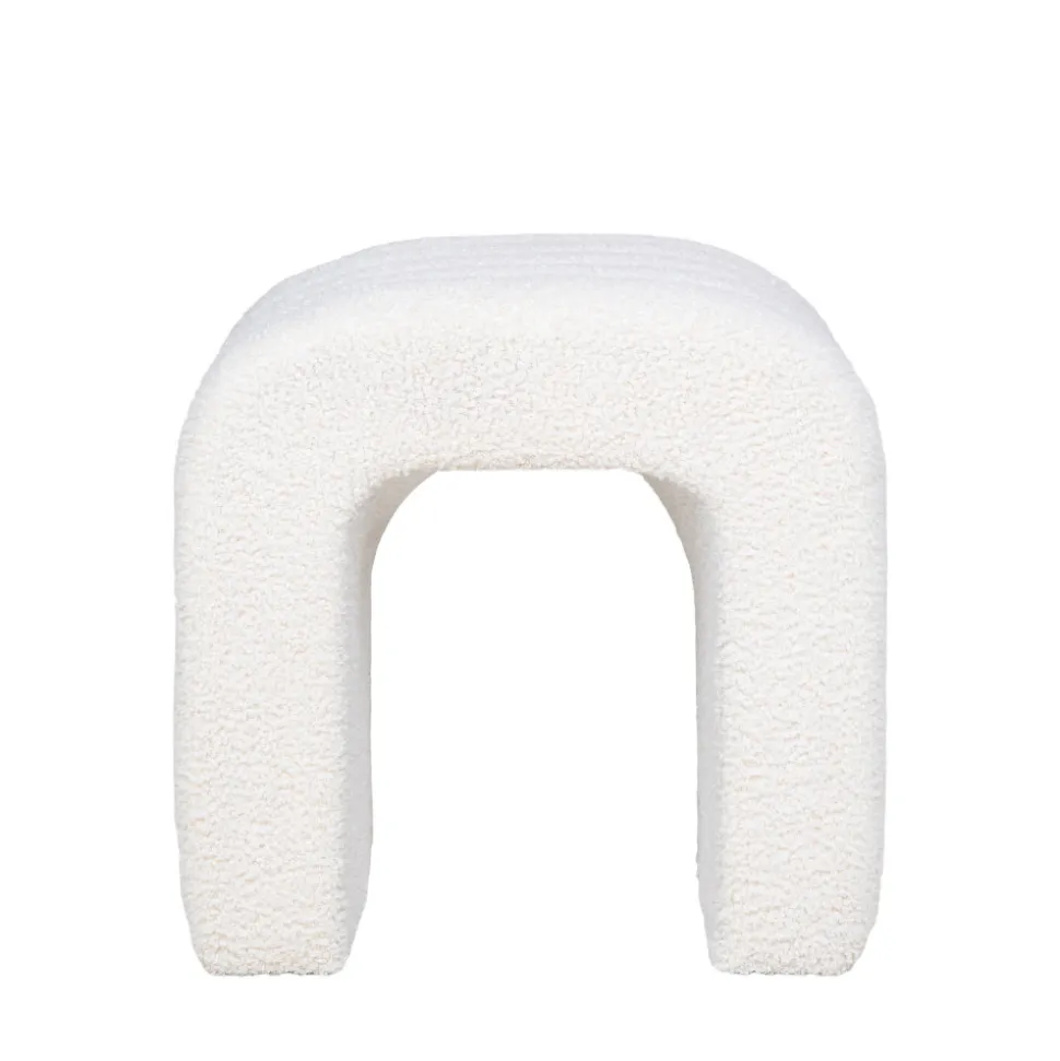 COLMA Pouf en tissu bouclette