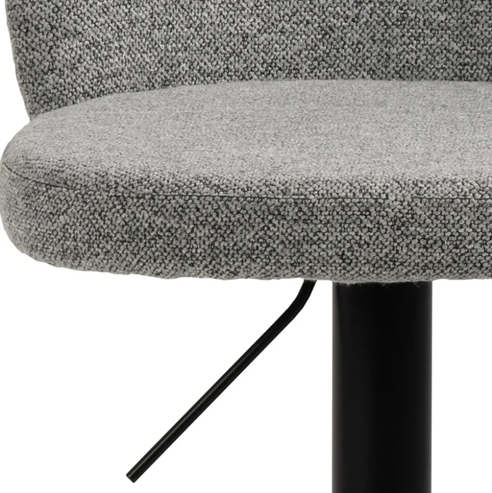 COLOBURA Tabouret de bar réglable en tissu et métal H55-80cm