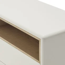 CORVO Commode 7 tiroirs 1 niche en bois L120xH90cm