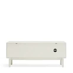 CORVO Meuble tv 1 porte 1 niche et tiroir en bois L140cm