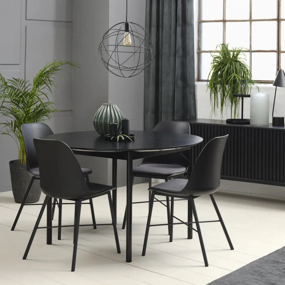 CURVI Lot de 2 chaises en plastique et métal