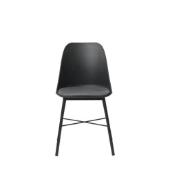 CURVI Lot de 2 chaises en plastique et métal