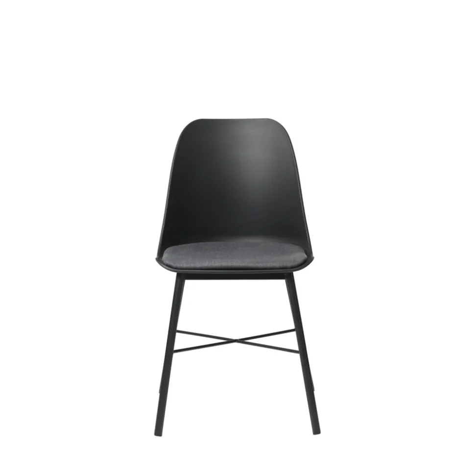 CURVI Lot de 2 chaises en plastique et métal