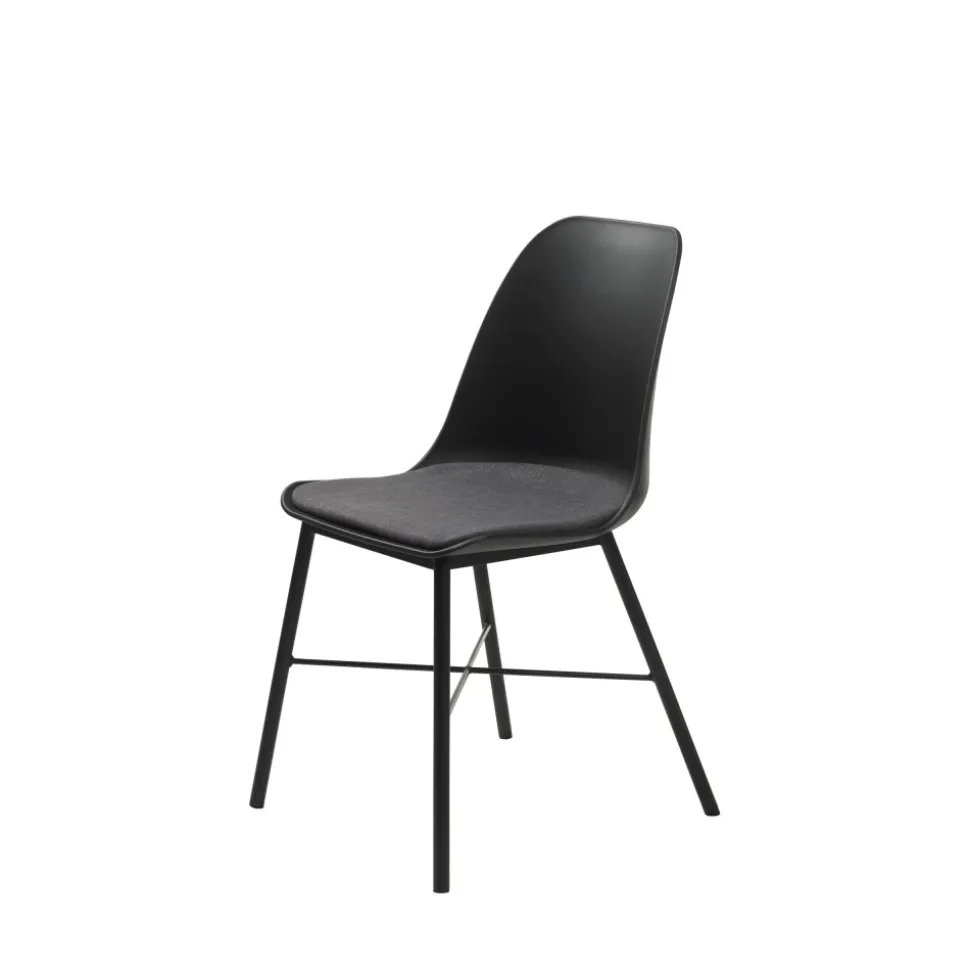 CURVI Lot de 2 chaises en plastique et métal