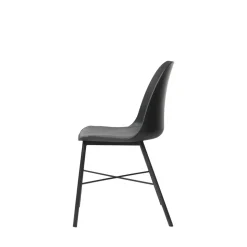 CURVI Lot de 2 chaises en plastique et métal