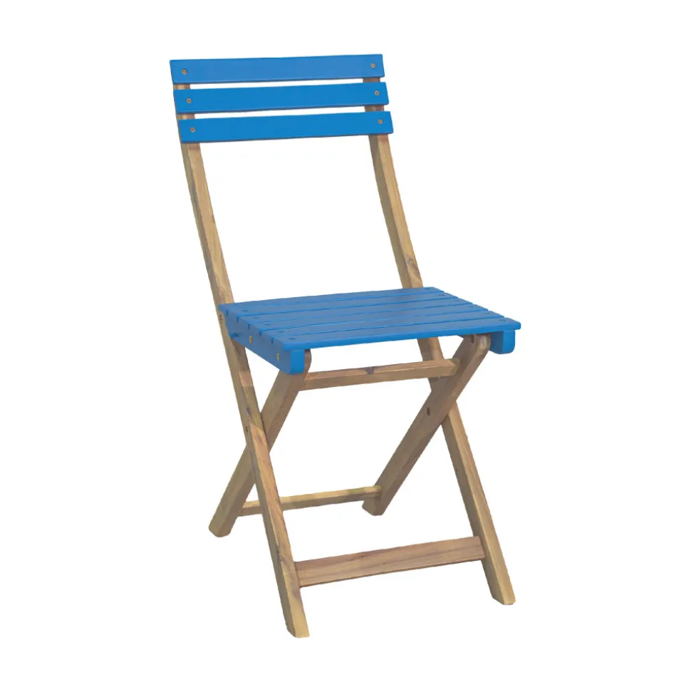 DANA Set bistrot pliant de jardin 2 personnes en bois