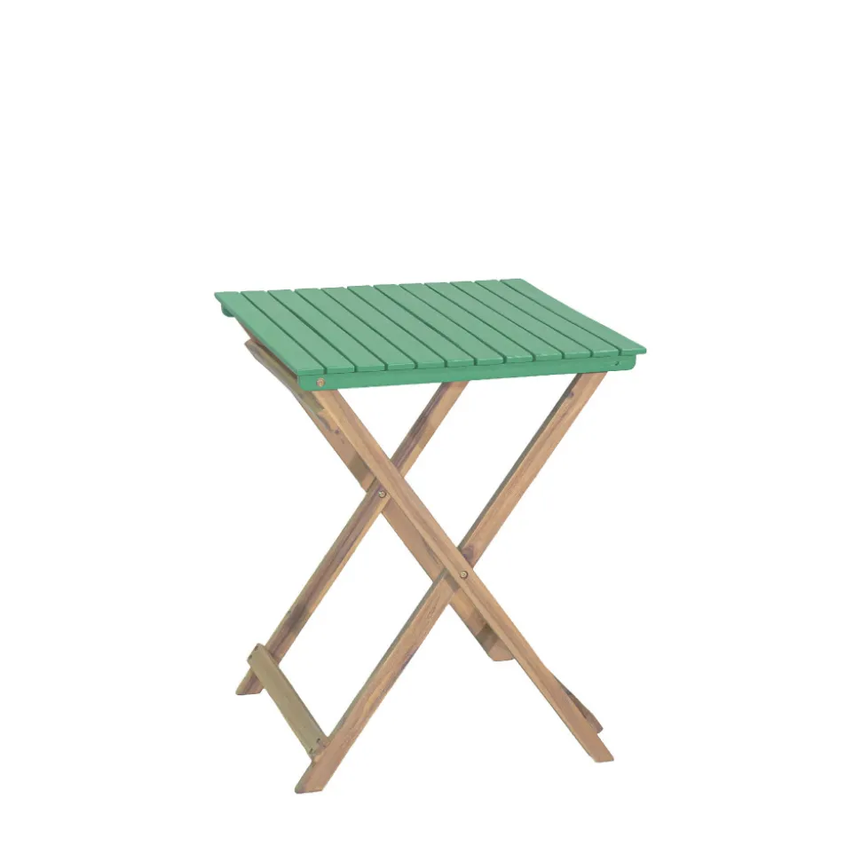 DANA Set bistrot pliant de jardin 2 personnes en bois