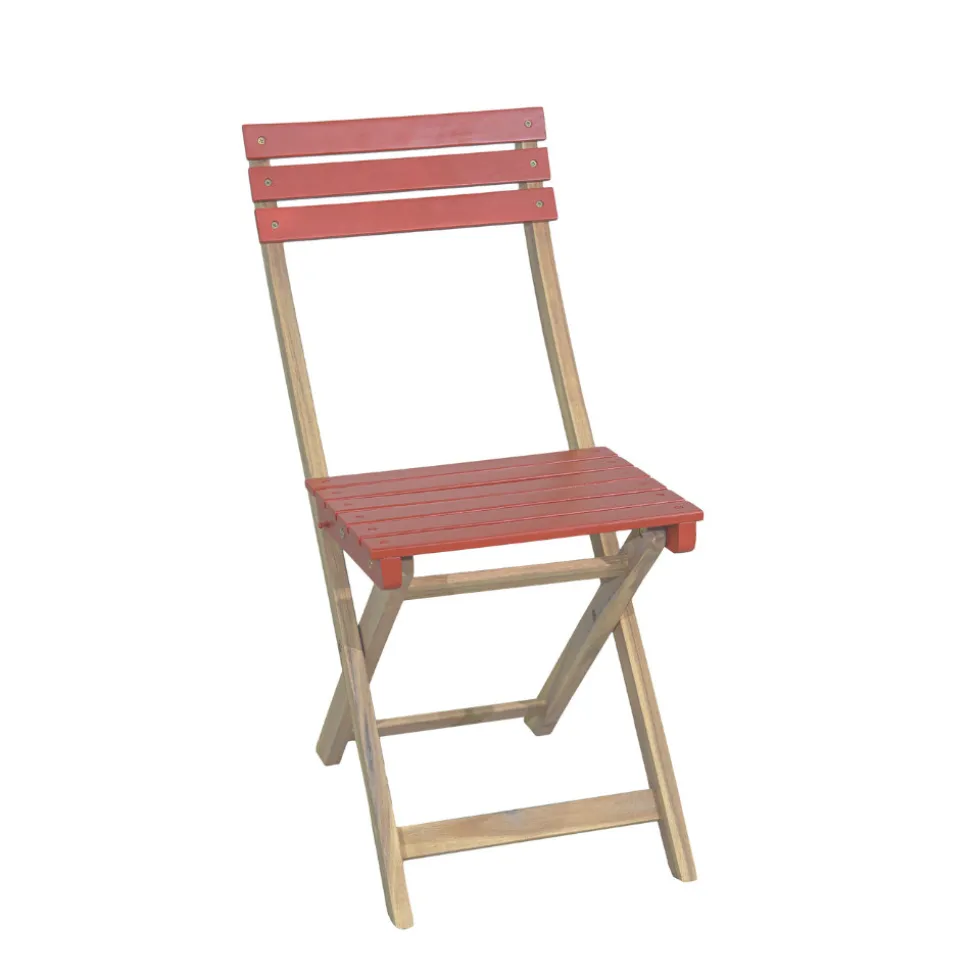 DANA Set bistrot pliant de jardin 2 personnes en bois
