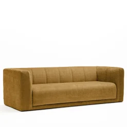 DANAE Canapé convertible 4 places en tissu chenille