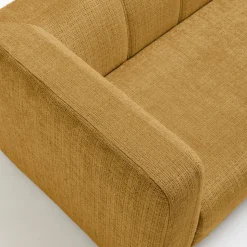 DANAE Canapé convertible 4 places en tissu chenille