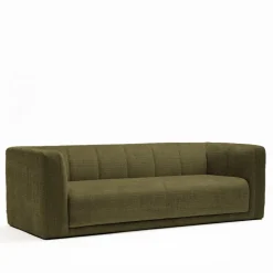 DANAE Canapé convertible 4 places en tissu chenille