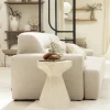 DANLI Tabouret effet travertin H45cm