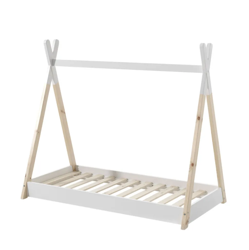 DAYI Lit enfant cabane en bois 70x140cm