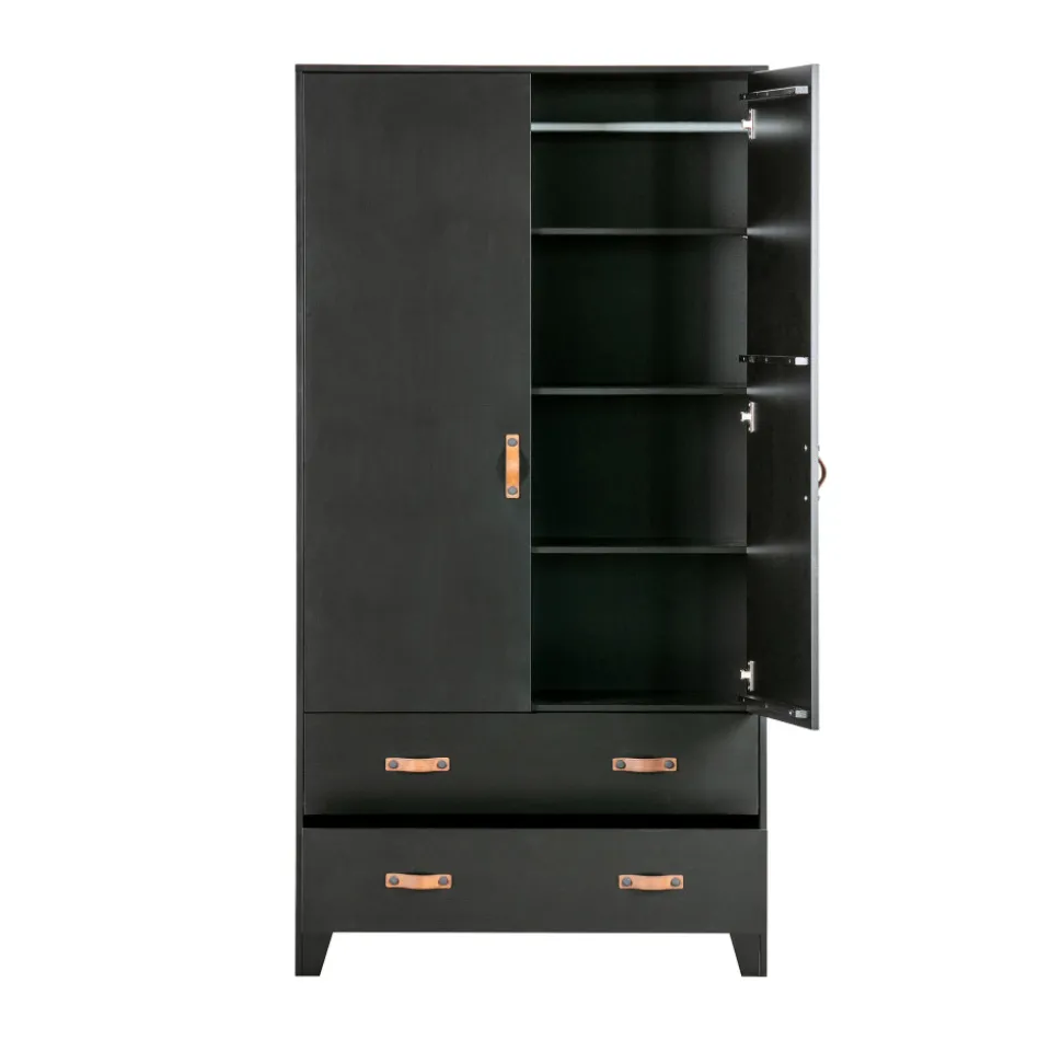 DIAN Armoire vestiaire pour enfant 2 portes 2 tiroirs