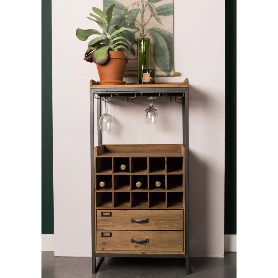 EDGAR Armoire bar à vin vintage
