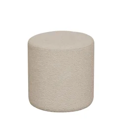 EJBY Pouf rond en tissu bouclette ø34cm