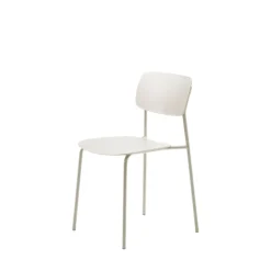 ELIN Lot de 4 chaises en plastique et métal