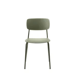 ELIN Lot de 4 chaises en plastique et métal
