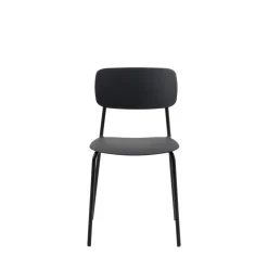 ELIN Lot de 4 chaises en plastique et métal