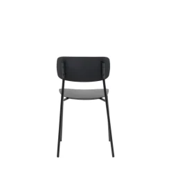 ELIN Lot de 4 chaises en plastique et métal