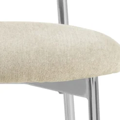 ELLI Lot de 2 chaises en tissu pieds chrome