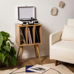 ELVDAL Meuble de rangement vinyles en bois