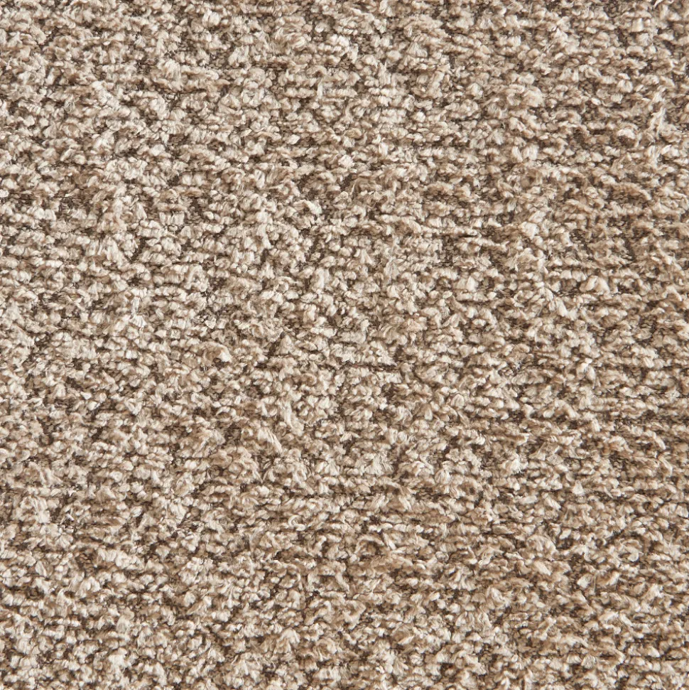 EMA Lot de 2 tabourets de bar en tissu bouclette et métal H66,5cm