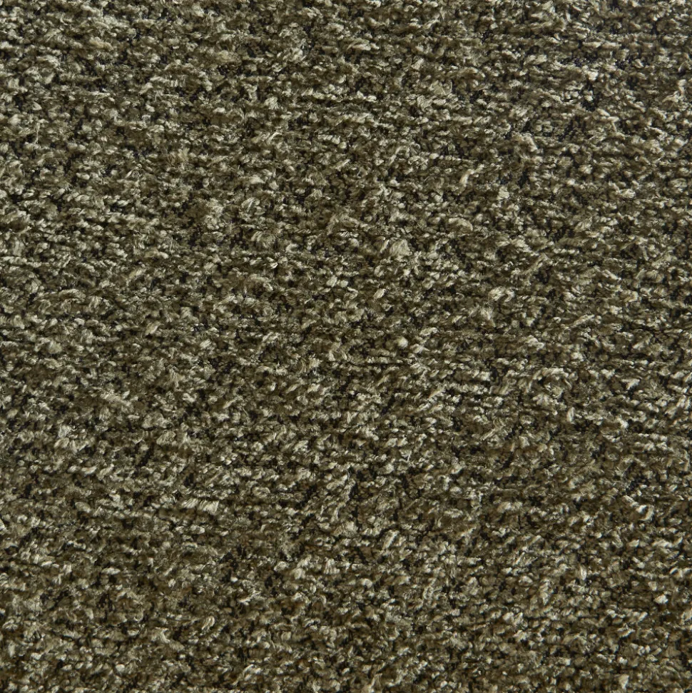 EMA Lot de 2 tabourets de bar en tissu bouclette et métal H66,5cm