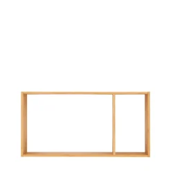 EMBER Etagère murale 2 niches en bambou L70cm