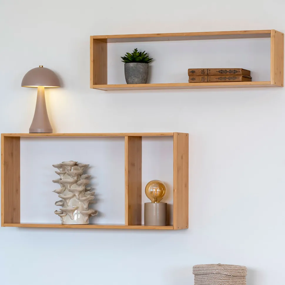 EMBER Étagère murale en bambou L70cm