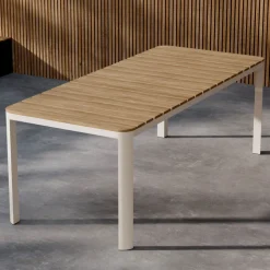ETNA Table à manger de jardin 8 personnes en aluminium