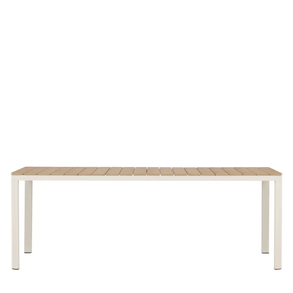 ETNA Table à manger de jardin 8 personnes en aluminium