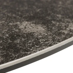 EURAME Table à manger 4 places ronde en céramique et métal