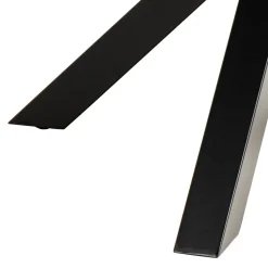 EURAME Table à manger 4 places ronde en céramique et métal