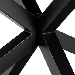 EURAME Table à manger extensible 6 à 12 personnes en céramique et métal 200-240x100cm