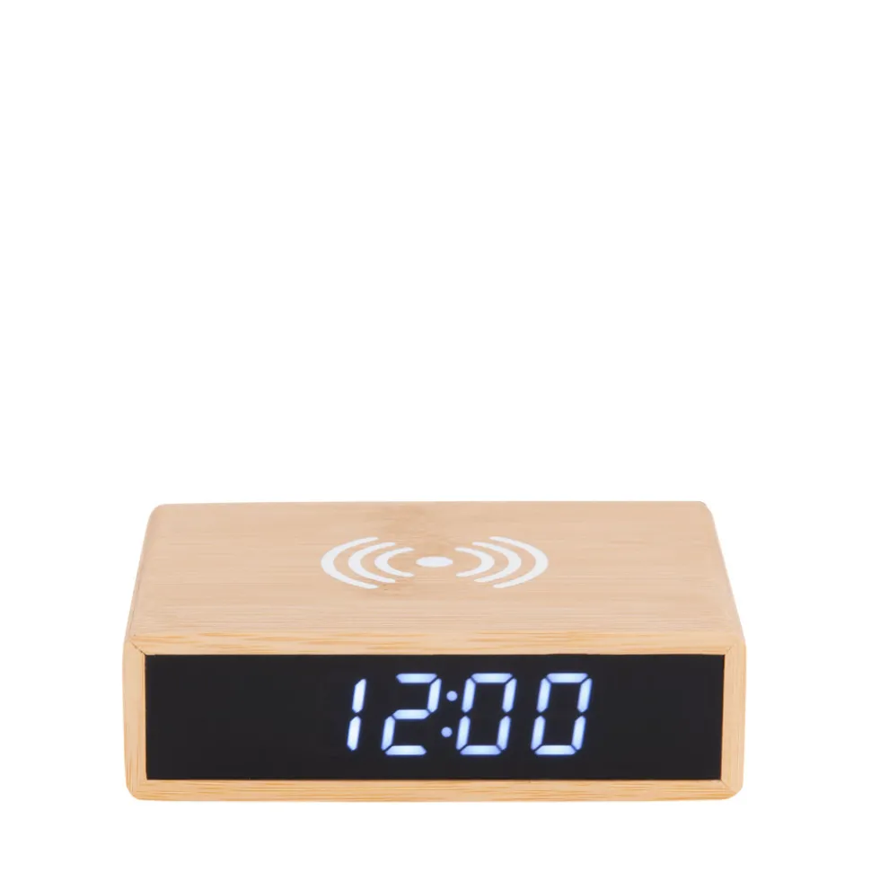 FAT Réveil en bois avec chargeur téléphone