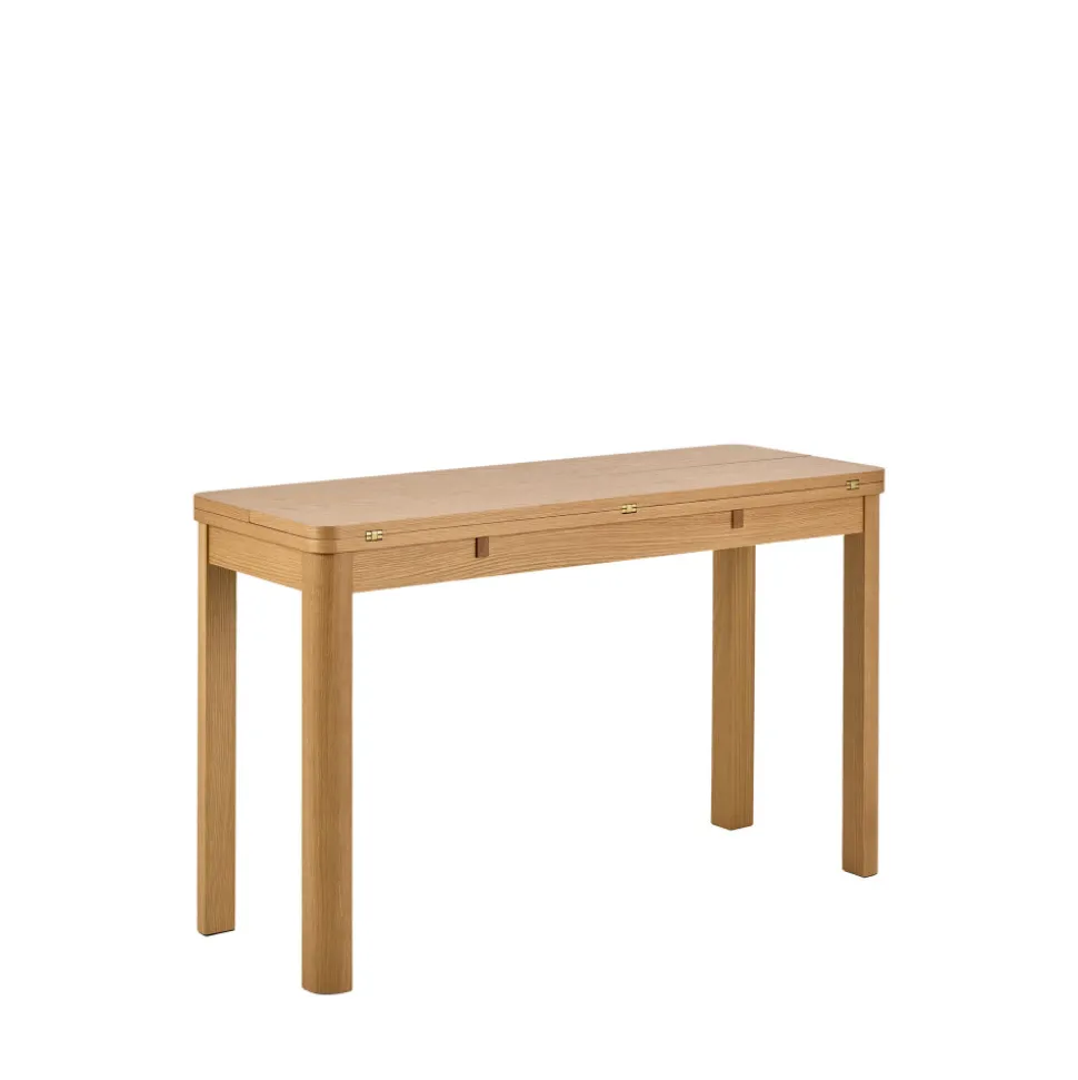 FIKA Table à manger extensible 2 à 4 personnes en bois 120x45-90cm