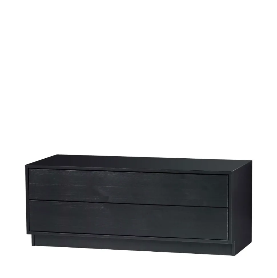 FINCA Meuble TV en bois massif de pin L100cm