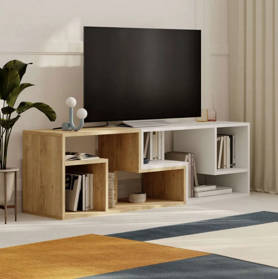 FLEX Meuble TV modulable en bois L145cm