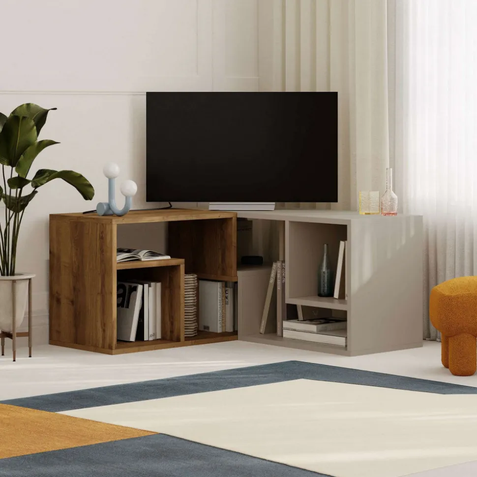 FLEX Meuble TV modulable en bois L145cm