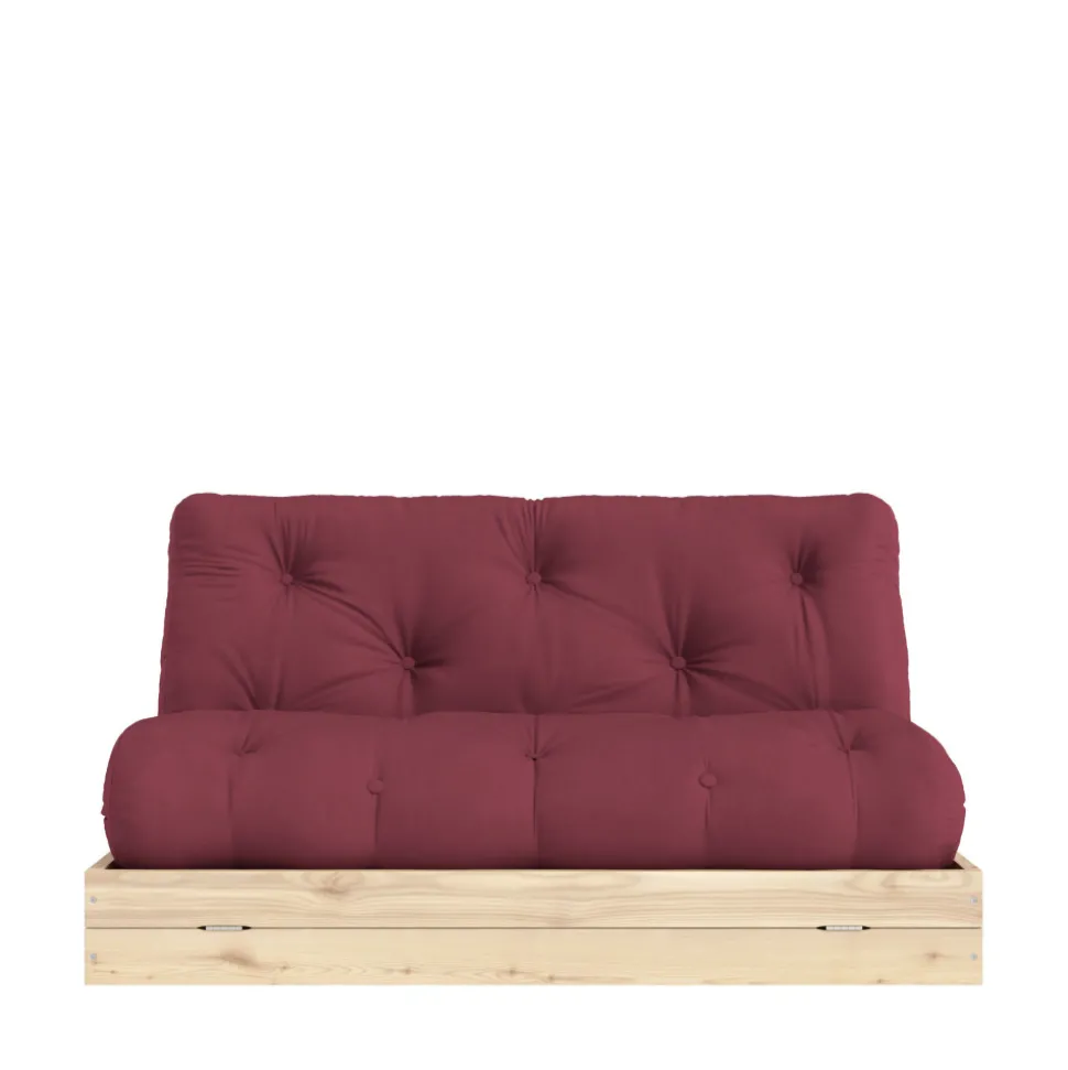 FLIP Canapé convertible 2,5 places en tissu et bois