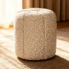 FLOWER Pouf en tissu imprimé animal ø38cm